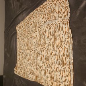 Plus size animal print skirt